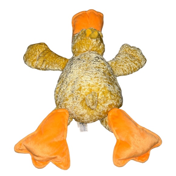 Yellow Duck Duckie Plush Chenille Laying Lay Down Great American Toy 18 Inches - Picture 3 of 8